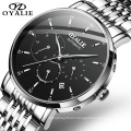 2020 Luxury Brand Men Watch  OYALIE Men WristWatch Fashion Stainless Steel Band Mechanical Watch Customs Logo Montre Homme Clock